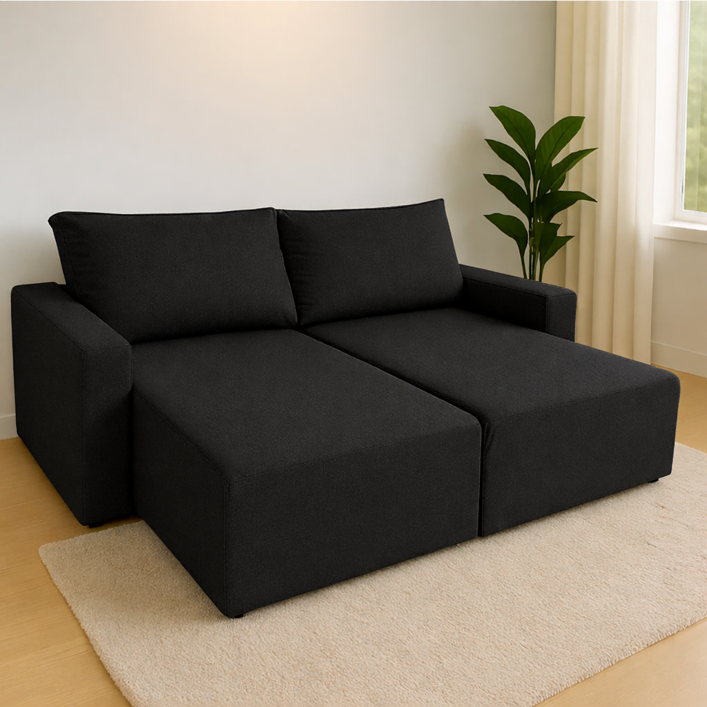 Capa para Sofá Retrátil Braço Completo - Preto