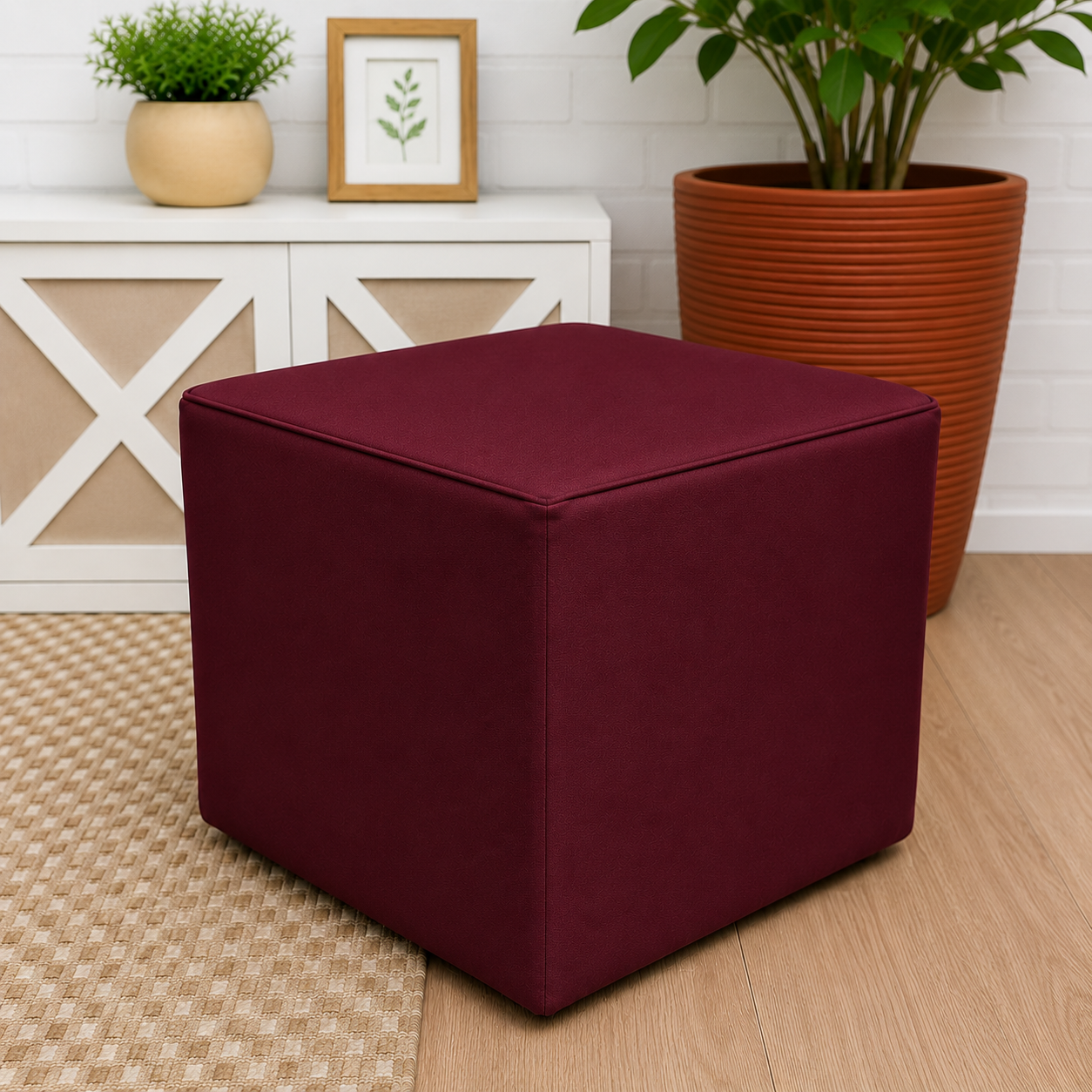 Capa para Puff Quadrado 33cm x 33cm - Várias Cores