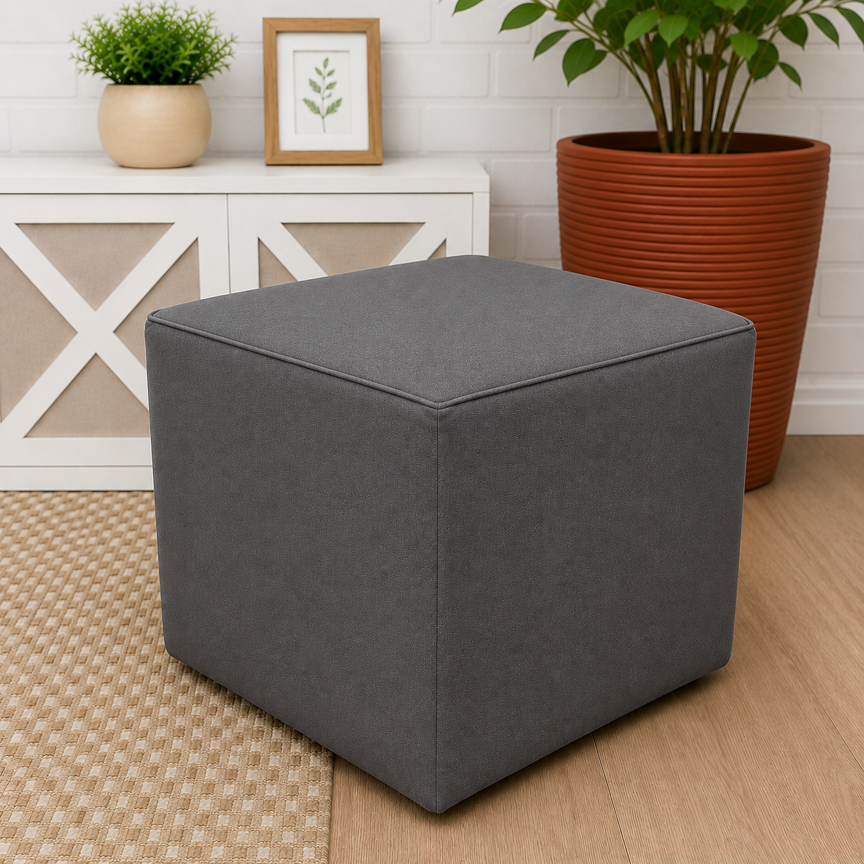 Capa para Puff Quadrado 33cm x 33cm - Várias Cores