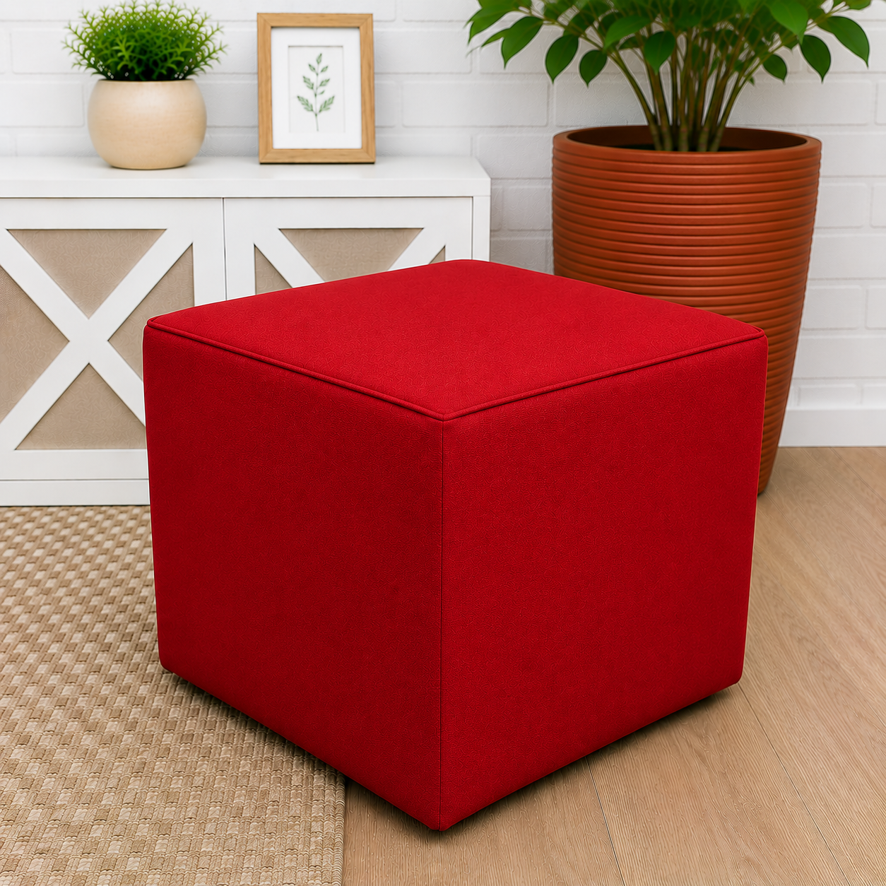 Capa para Puff Quadrado 33cm x 33cm - Várias Cores