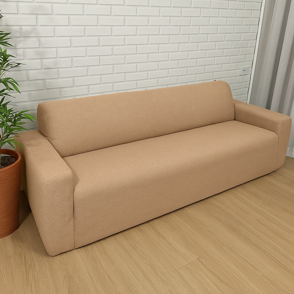 Capa de Sofá Spandex Premium - Bege
