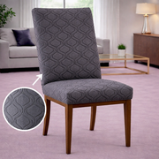 Capa de Cadeira Alto Relevo Suede Gota- Cinza