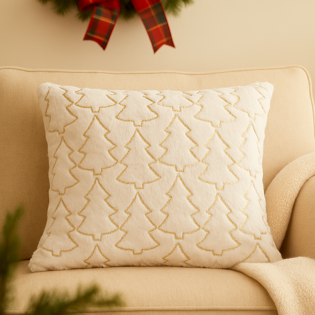 Capa de Almofada Árvore de Natal Lantejoula - Vários Cores