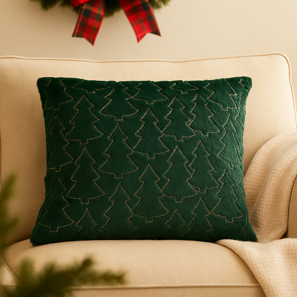 Capa de Almofada Árvore de Natal Lantejoula - Vários Cores