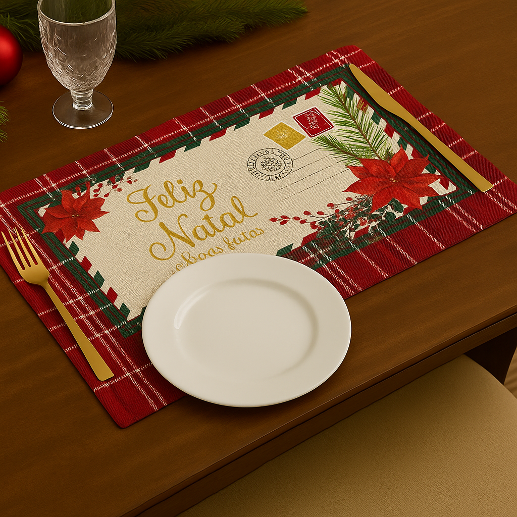 Jogo Americano Natalino 43cm x 28cm - Várias Estampas