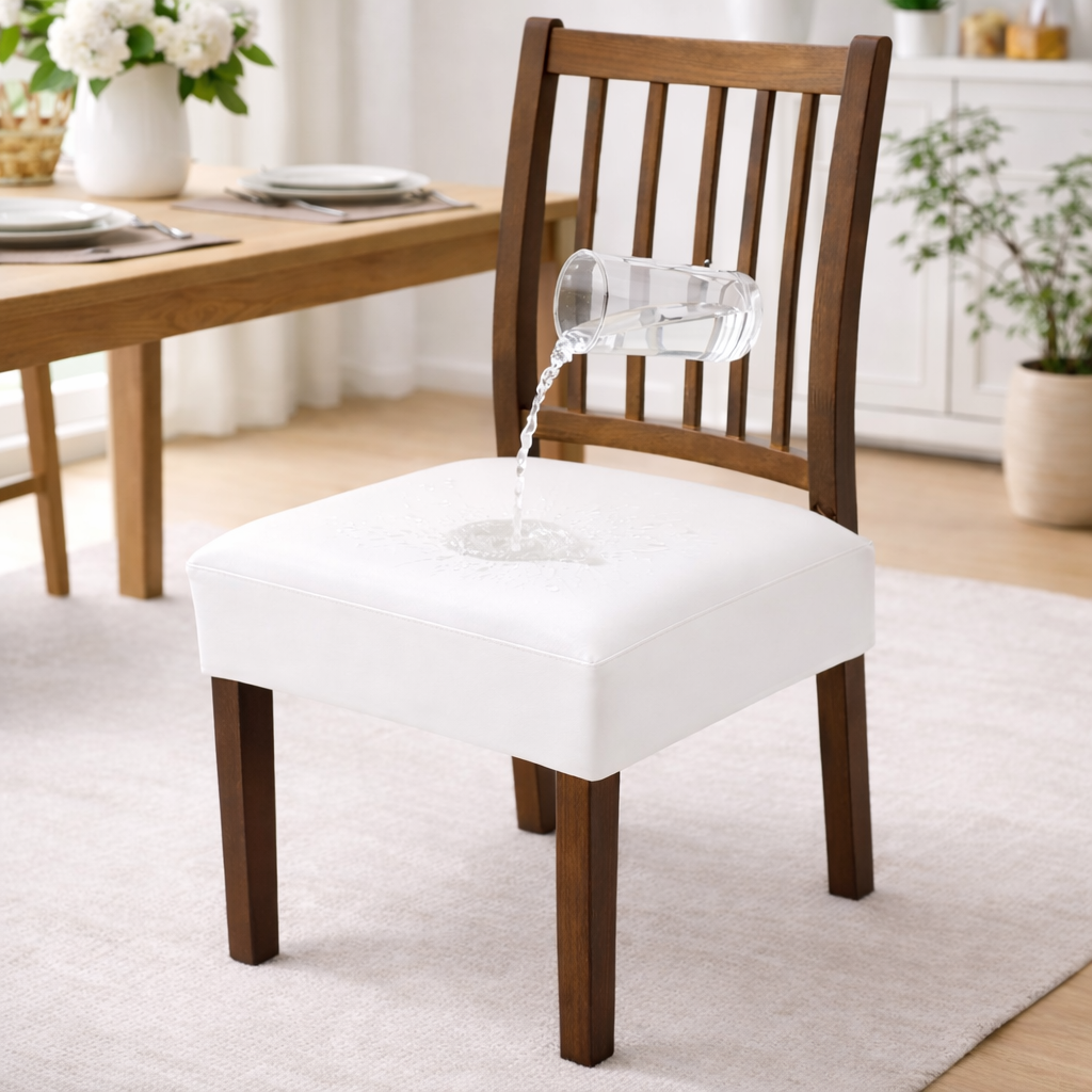 Capa de Assento Impermeável Premium Anti Mancha- Branco