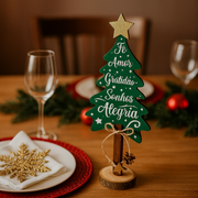 Árvore Natalina em Madeira 26,3 cm x 12cm