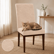 Capa de Cadeira Matelassê Confort Plus Arabesco Resistente a Gato - Creme