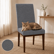 Capa de Cadeira Matelassê Confort Plus Arabescos Resistente a Gato- Cinza