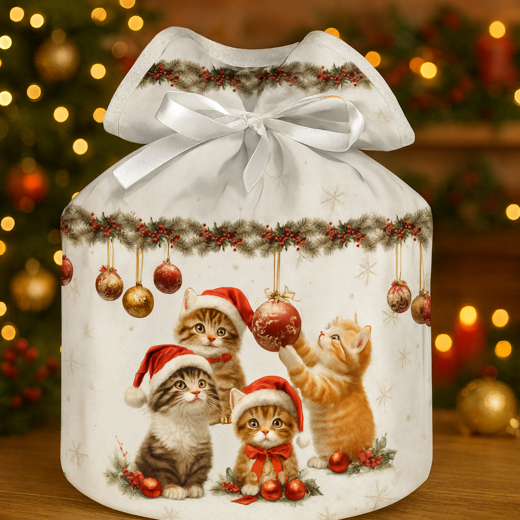 Porta Panetone Natal- Gatos