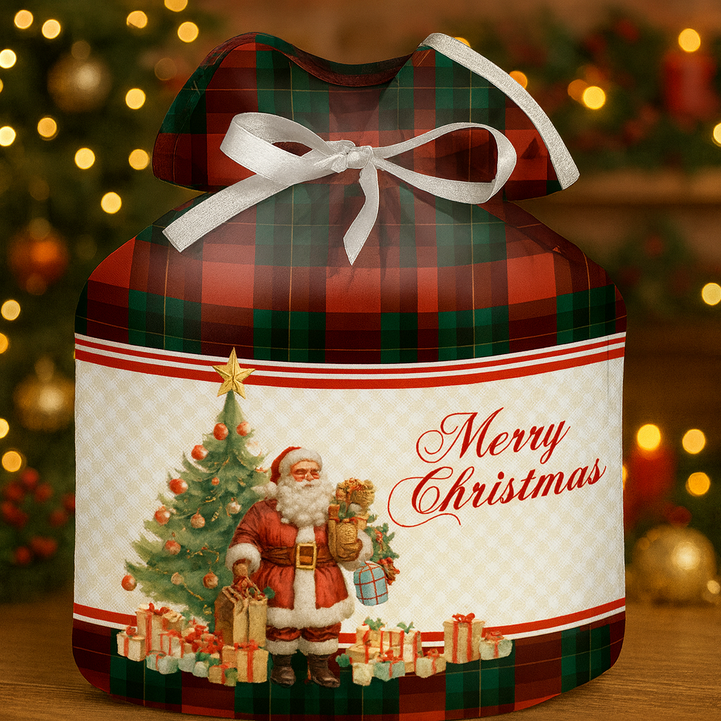 Porta Panetone Natal- Noel Xadrez