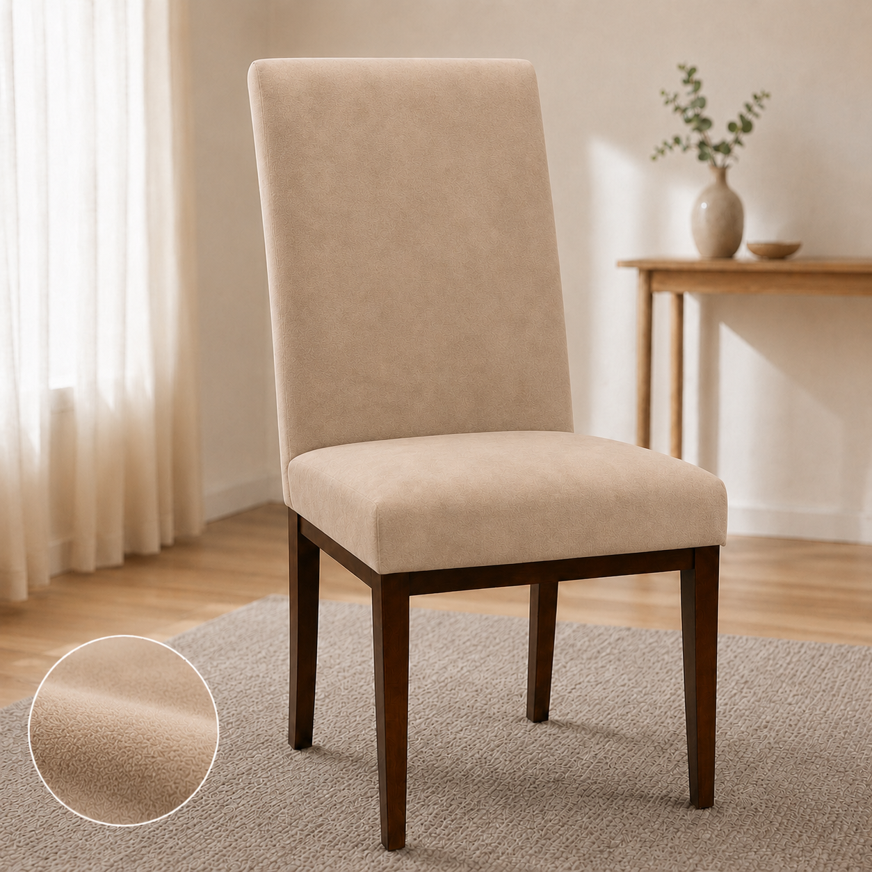 Capa de Cadeira Resistente à Gato Suede - Bege