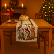 Trilho de Mesa Natalino 1,43m x 46cm - Gatos