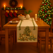 Trilho de Mesa Natalino 1,43m x 46cm - Boho Verde