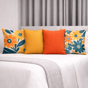 Kit 4 Capas de Almofada - Flores Marroquinas