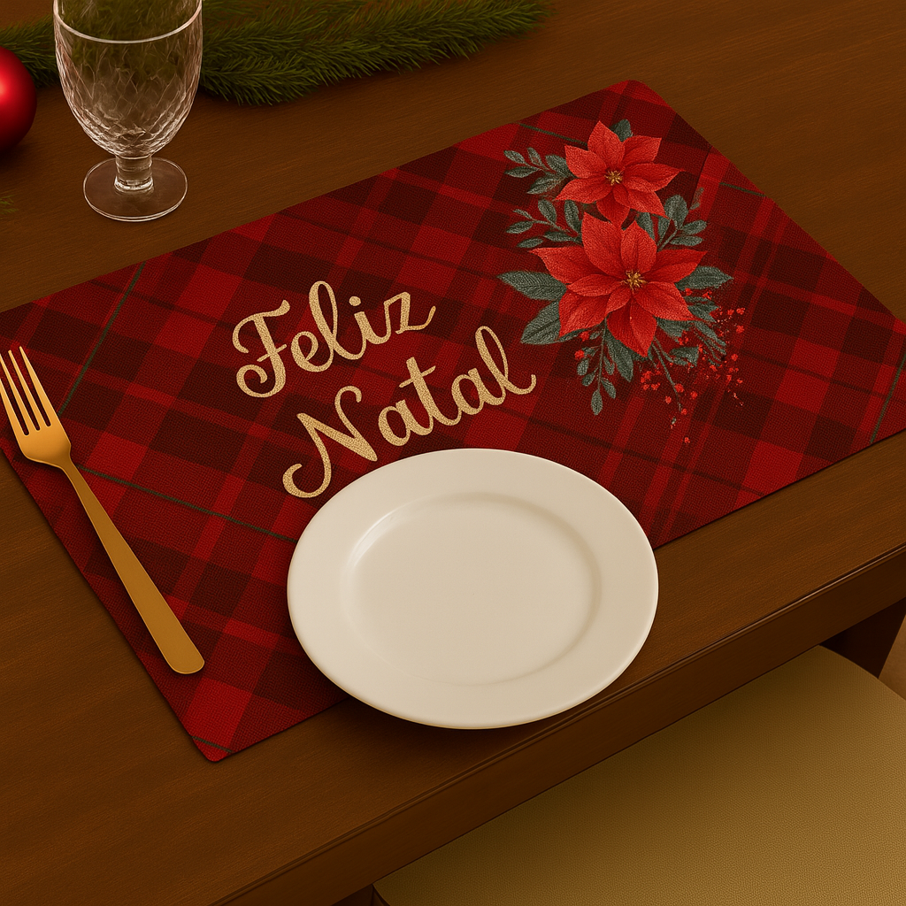 Jogo Americano Natalino 43cm x 28cm - Várias Estampas