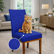 Capa de Cadeira Resistente à Gato em Matelassê - Azul Royal