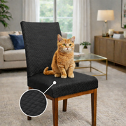 Capa de Cadeira Resistente à Gato em Matelassê - Preta