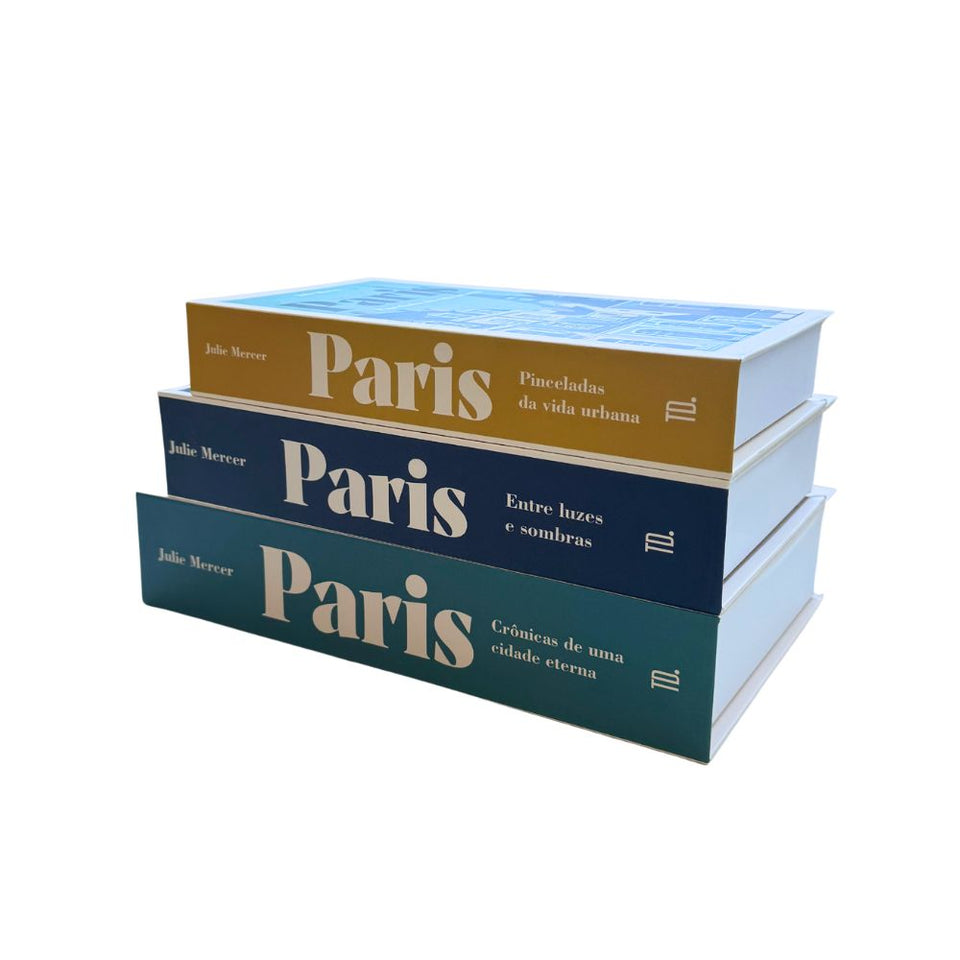 Kit 3un Caixa Porta Objeto Livro Fake Decorativo - Cidade Eterna