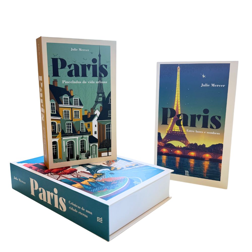 Kit 3un Caixa Porta Objeto Livro Fake Decorativo - Cidade Eterna