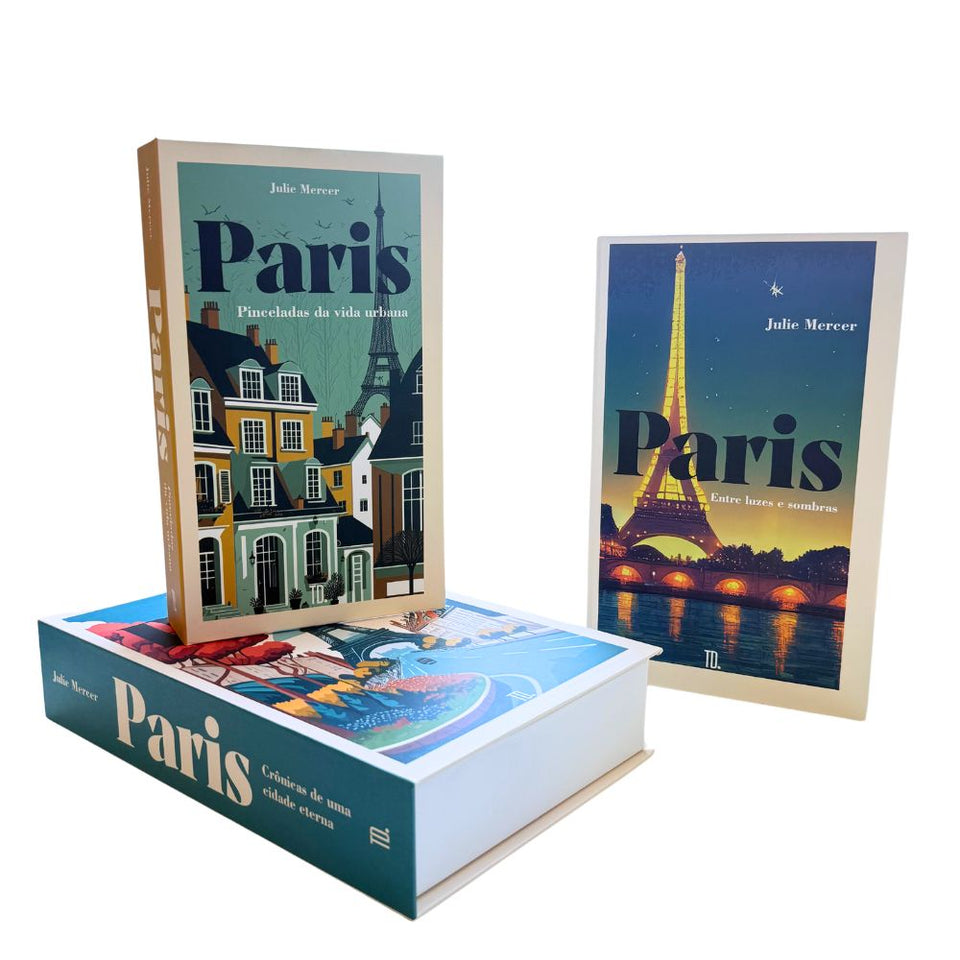 Kit 3un Caixa Porta Objeto Livro Fake Decorativo - Cidade Eterna