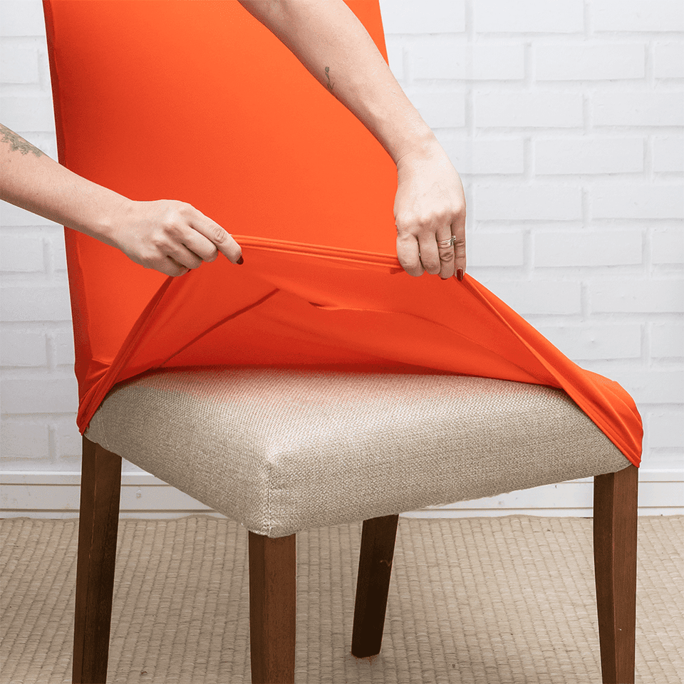 Capa de Cadeira Spandex - Laranja casadas-capas