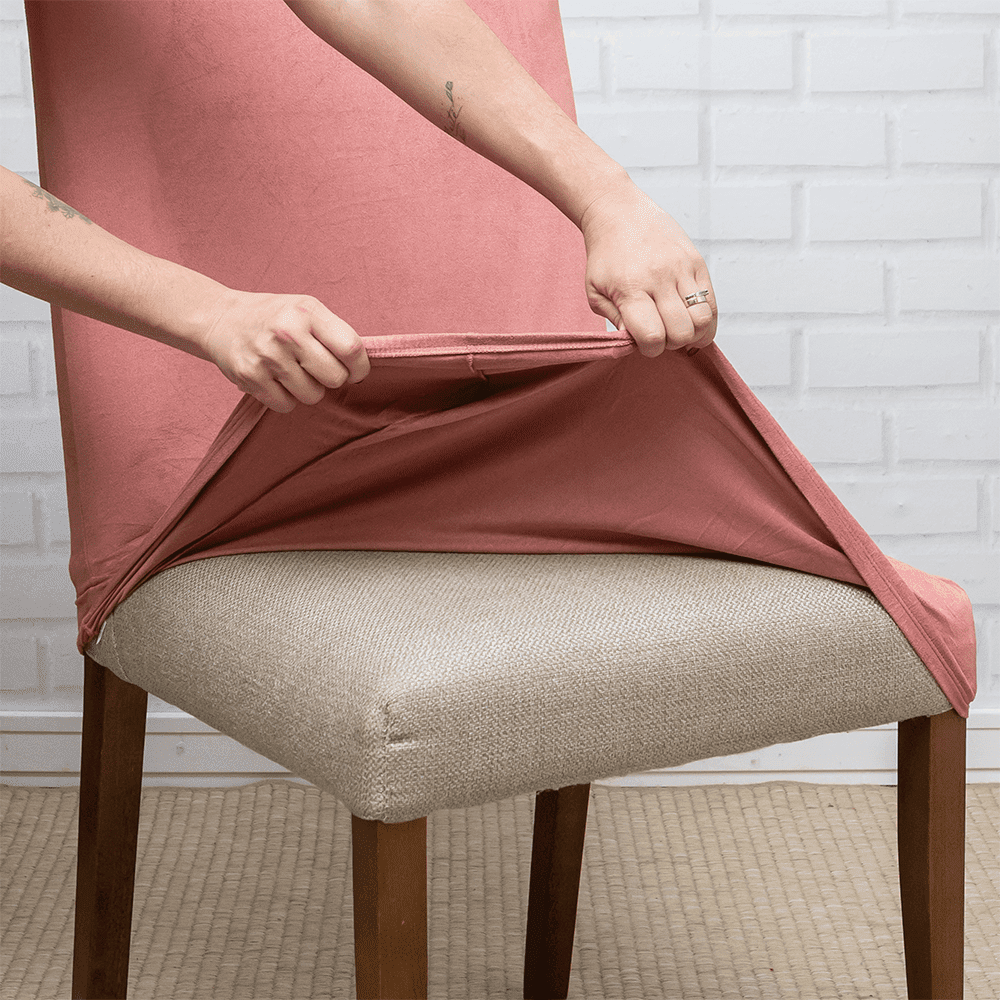 Capa de Cadeira Anti Gato Suede - Rosa