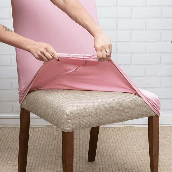 Capa de Cadeira Spandex  Premium- Rosa Claro