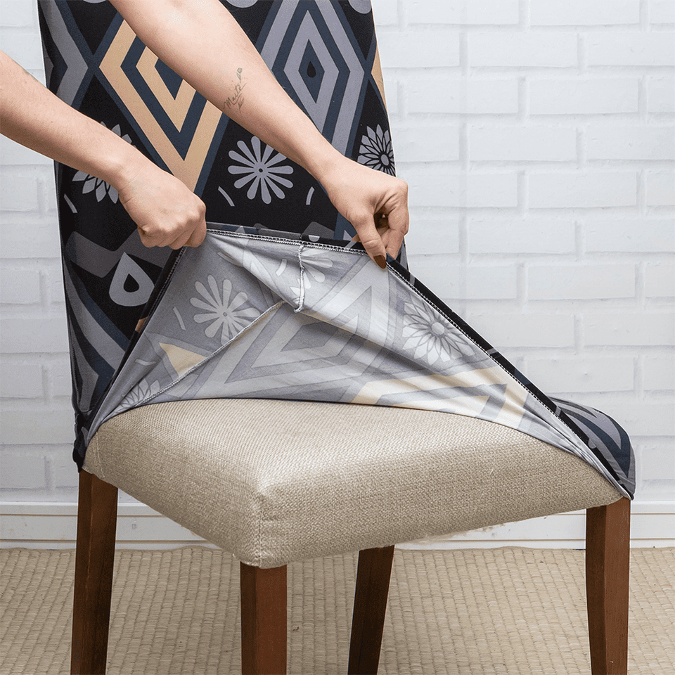 Capa de Cadeira Spandex - Tribal casadas-capas