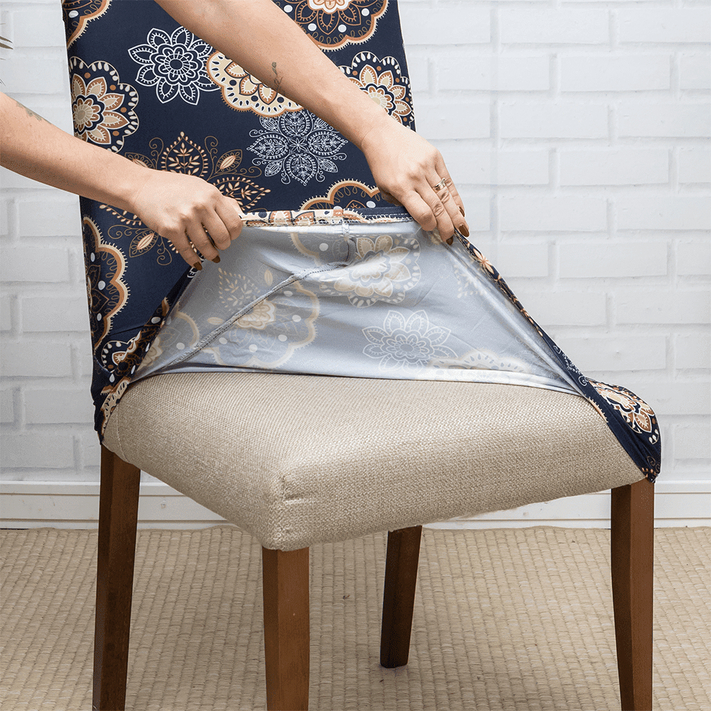 Capa de Cadeira Spandex - Mandala Colorida casadas-capas