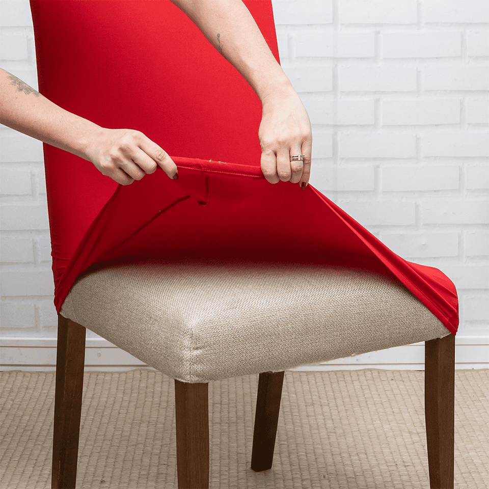 Capa de Cadeira Spandex - Vermelho casadas-capas