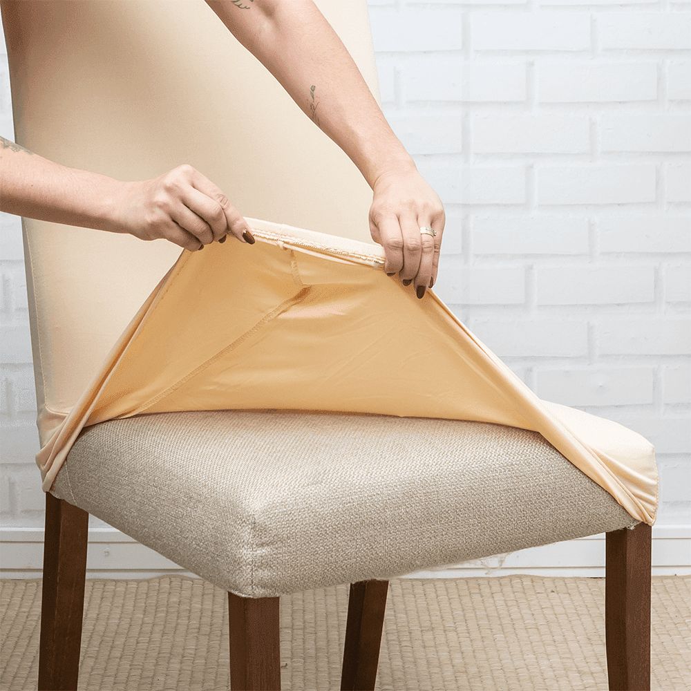 Capa de Cadeira Spandex - Creme casadas-capas