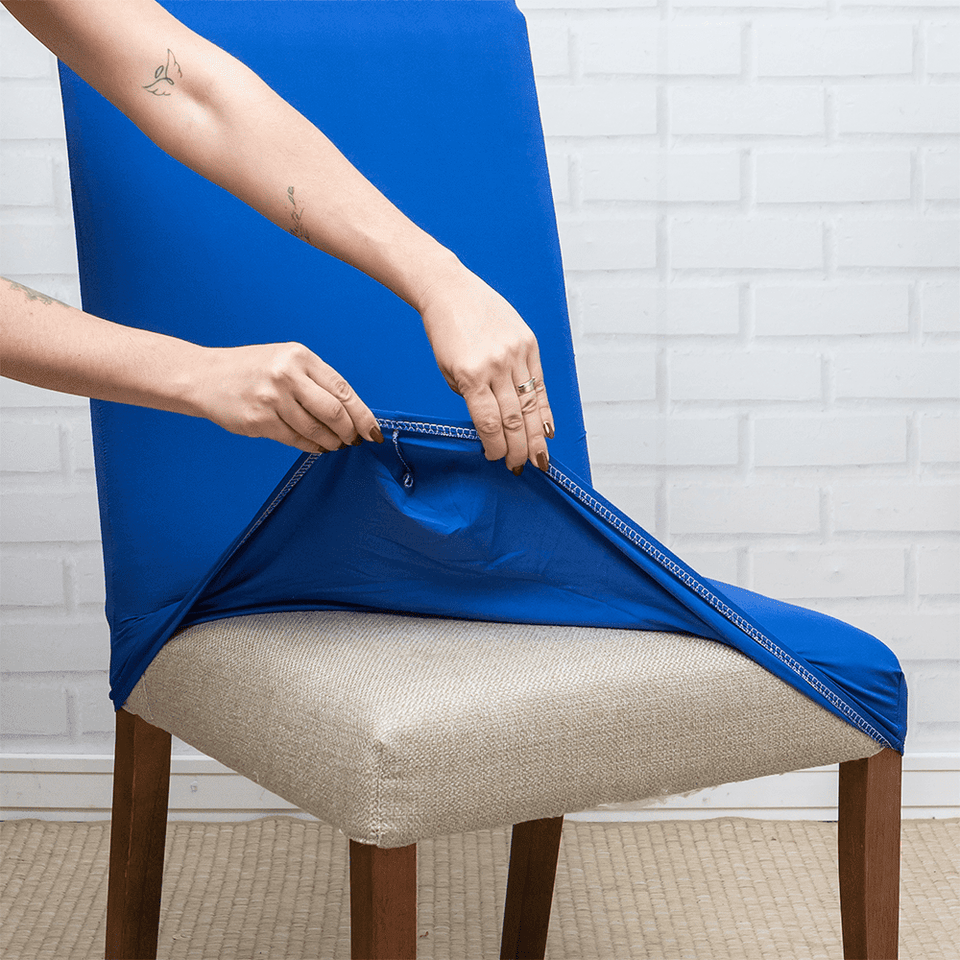 Capa de Cadeira Spandex - Azul Bic casadas-capas