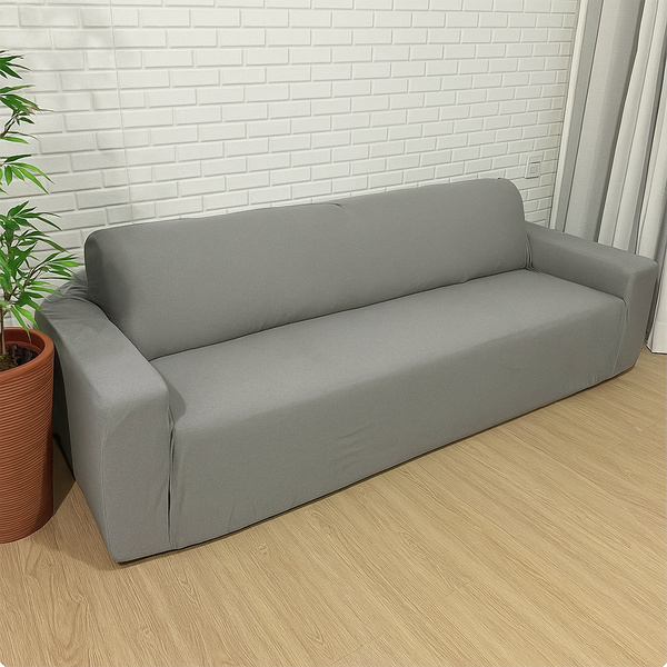 Capa de Sofá Spandex Premium - Cinza Claro