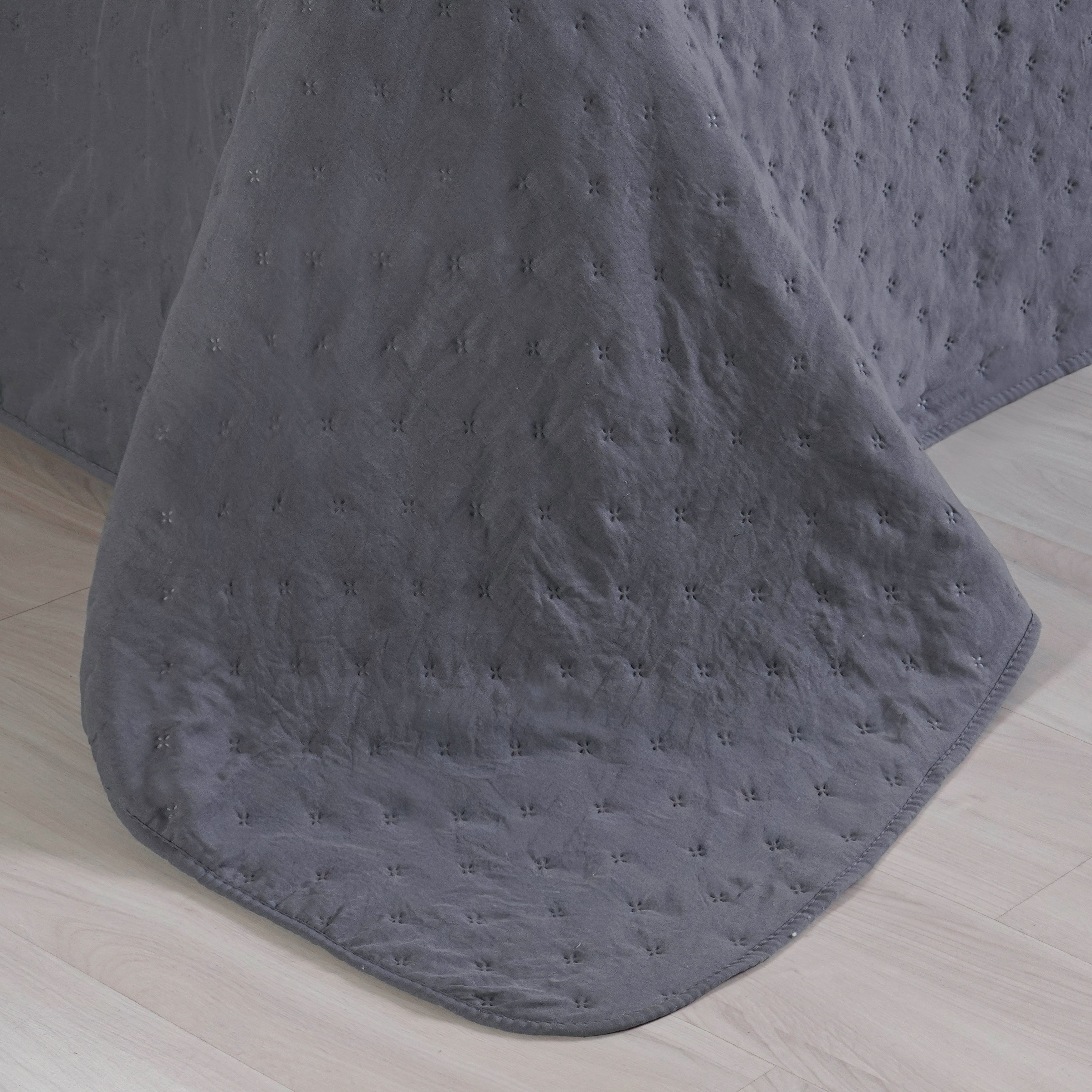 Kit Colcha Miraggio Queen 2,40m x 2,60m - Grafite