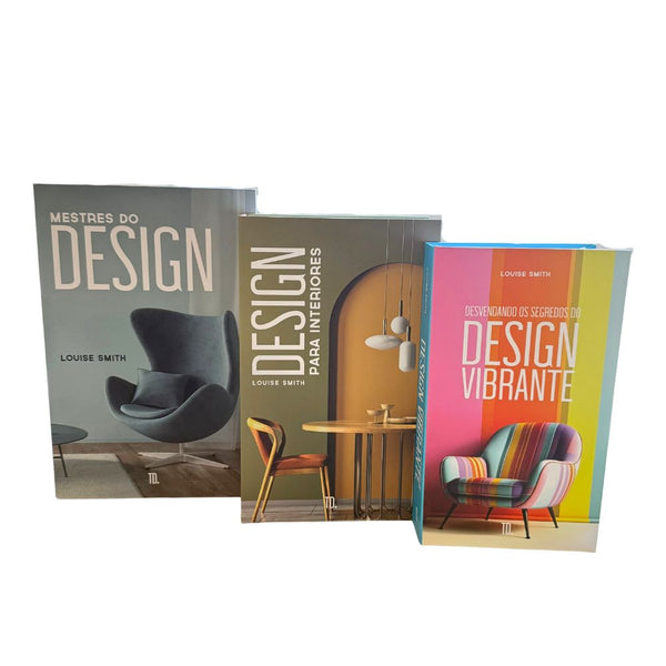 Kit 3un Caixa Porta Objeto Livro Fake Decorativo - Design Vibrante