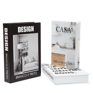 Kit 3un Caixa Porta Objeto Livro Fake Decorativo - Design