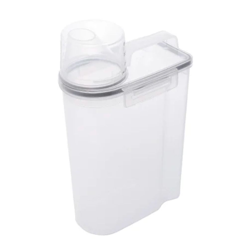 Pote Hermético Porta Mantimento com Copo Medidor de Plástico 2L