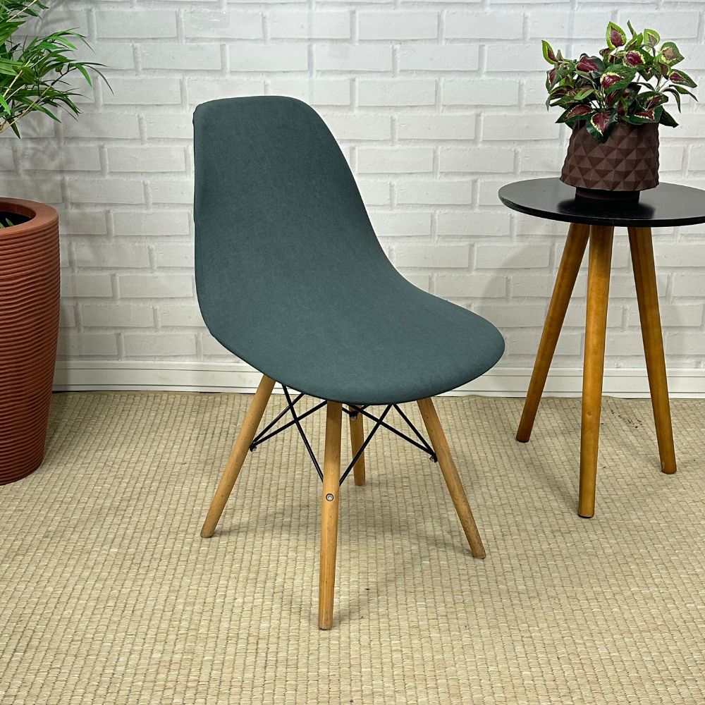 Capa Spandex Cadeira Eames Eiffel - Cinza Chumbo