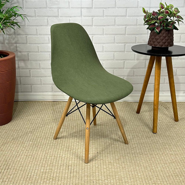 Capa Spandex Cadeira Eames Eiffel - Verde Militar