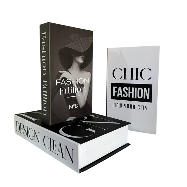 Conjunto Caixa Porta Objetos/Livro Decorativa Luxo- Clean