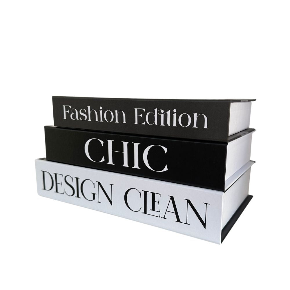 Conjunto Caixa Porta Objetos/Livro Decorativa Luxo- Clean
