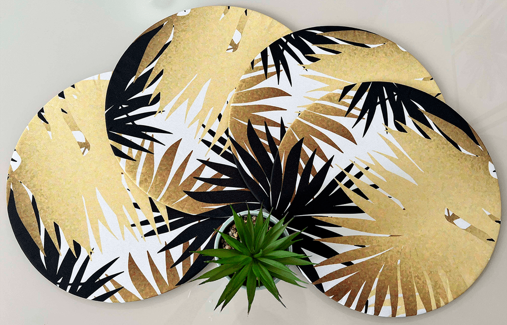 Capa de Sousplat - Gold and Black