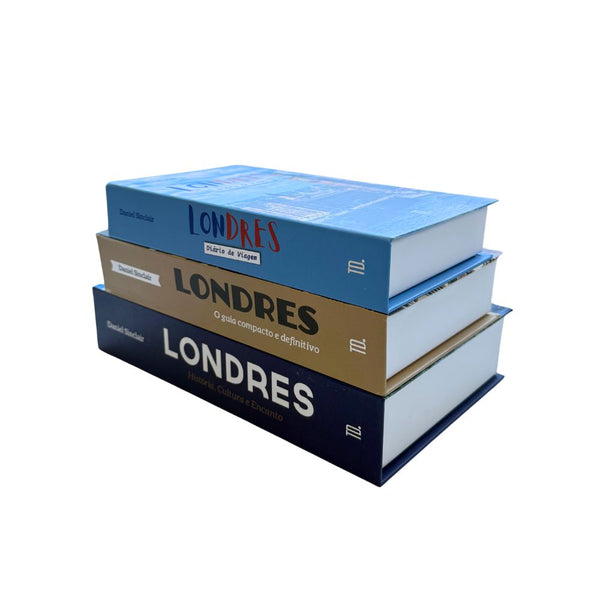 Kit 3un Caixa Porta Objeto Livro Fake Decorativo - História e Encanto