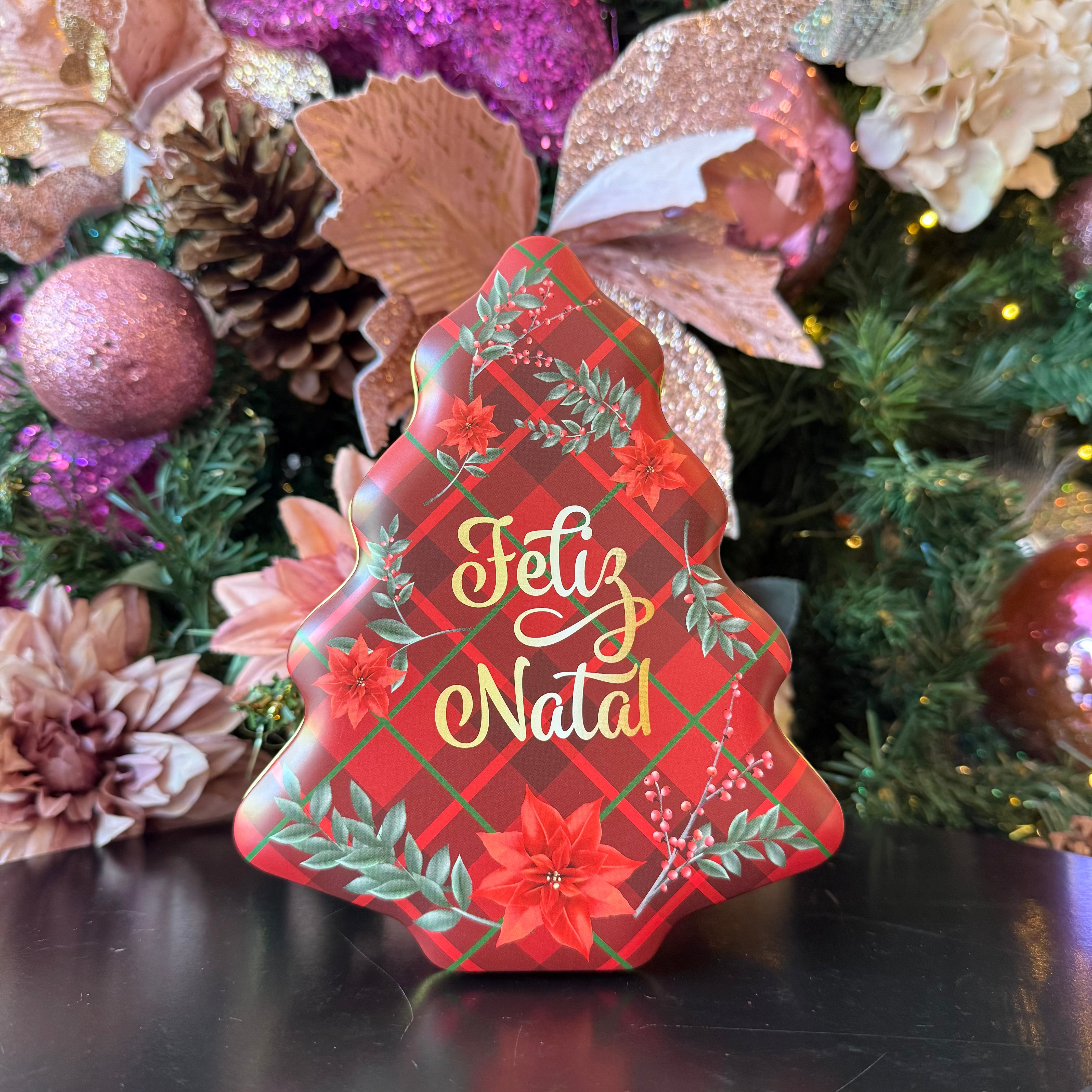 Lata Decorativa Árvore de Natal - Várias Estampas