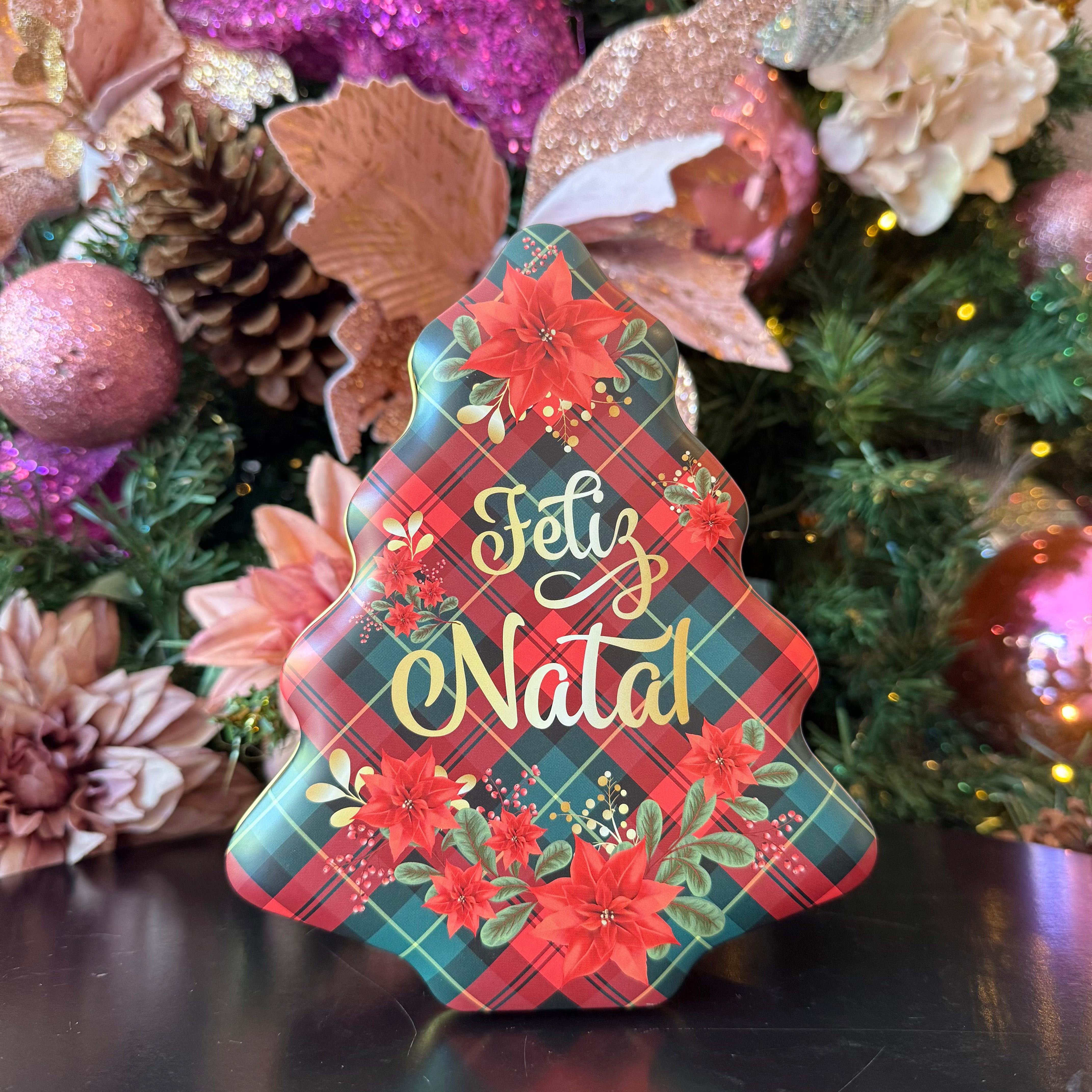 Lata Decorativa Árvore de Natal - Várias Estampas