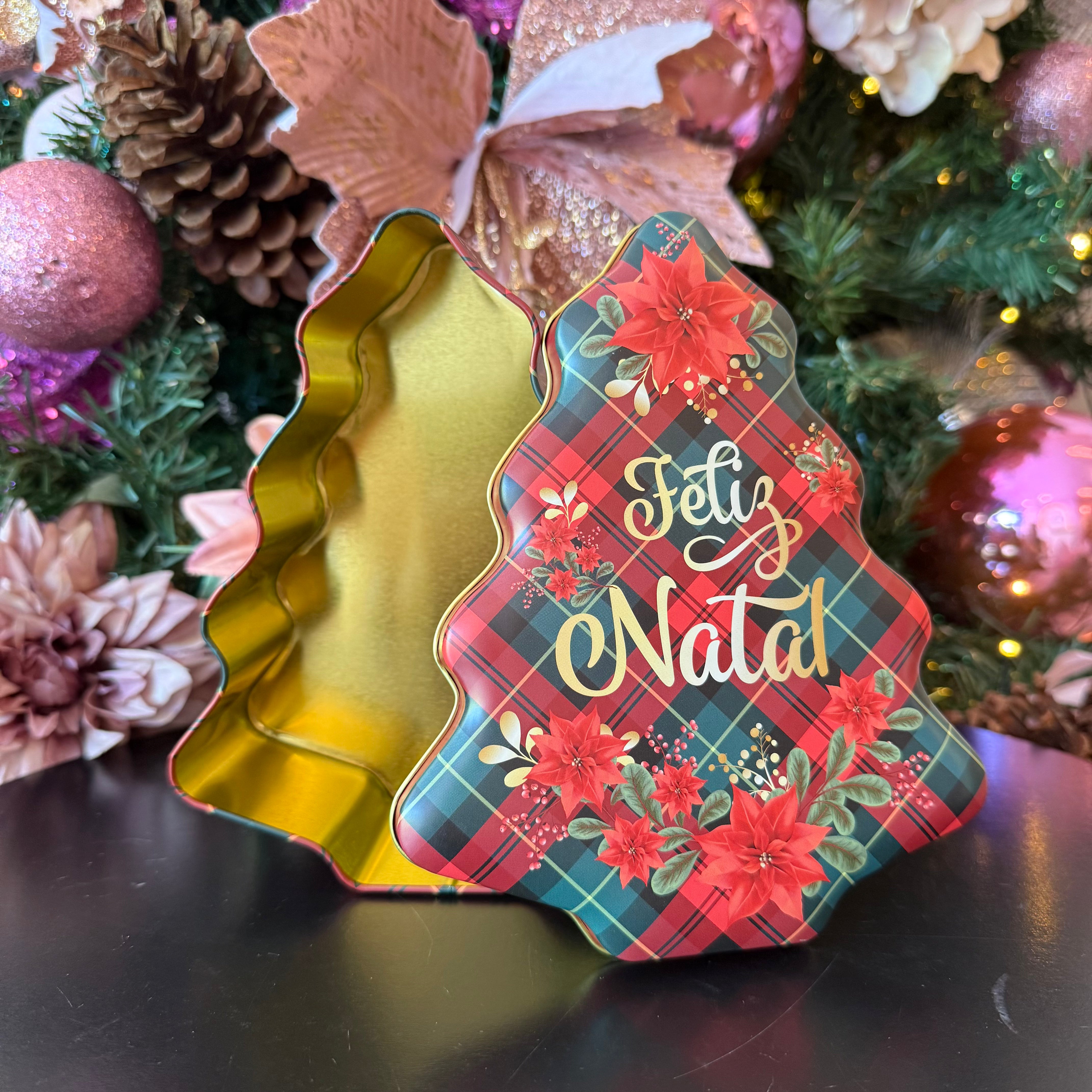 Lata Decorativa Árvore de Natal - Várias Estampas