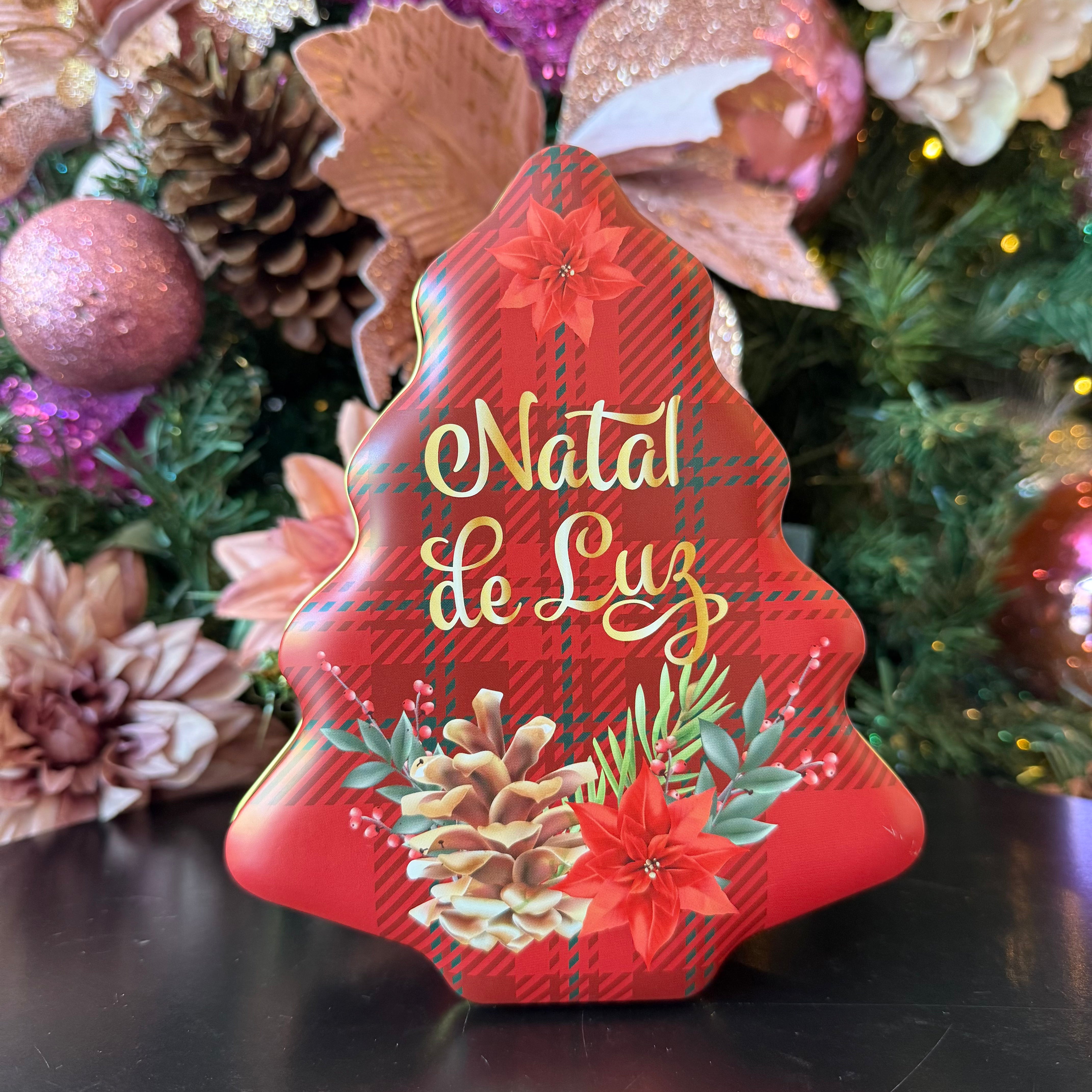 Lata Decorativa Árvore de Natal - Várias Estampas