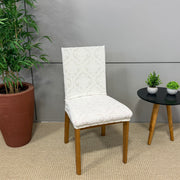 Capa de Cadeira Alto Relevo Royal- Off White