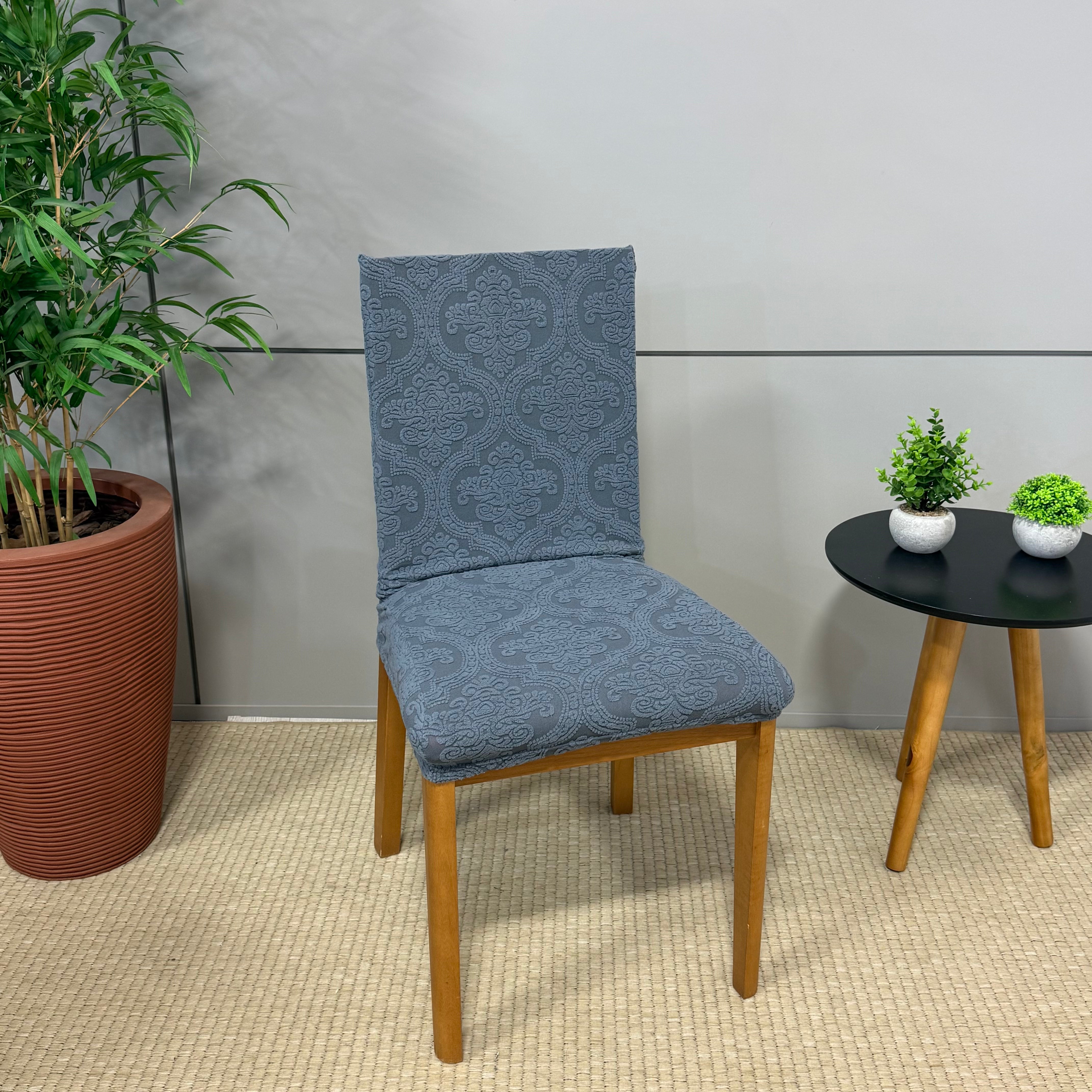 Capa de Cadeira Alto Relevo Royal- Cinza